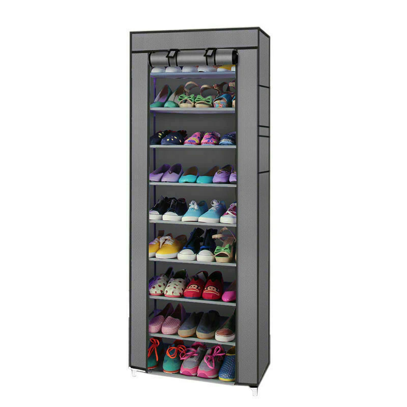 Szafa materiałowa szara na buty garderoba 60x154x30cm