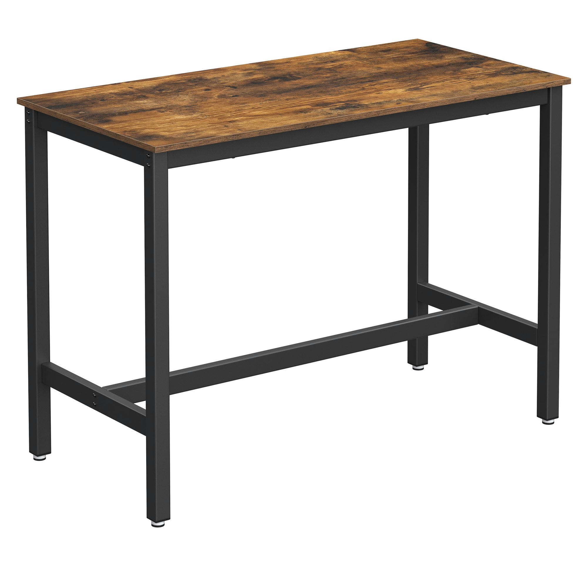 - Table de bar style industriel effet bois marron rustique