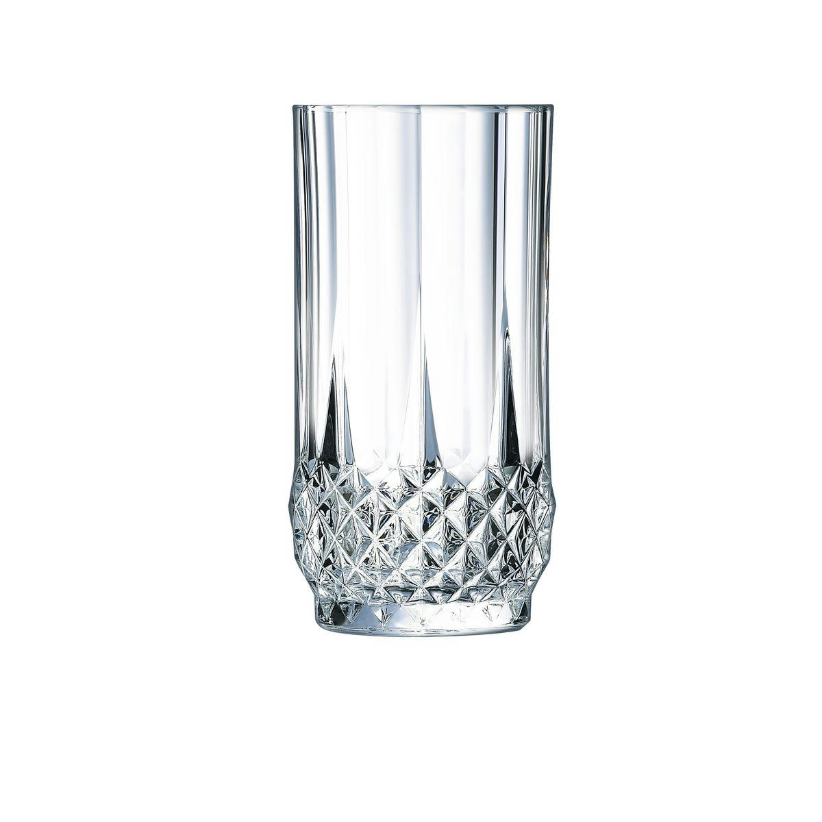 LONGCHAMP - 6 verres à eau 28cl - Verre ultra transparent au design vintage