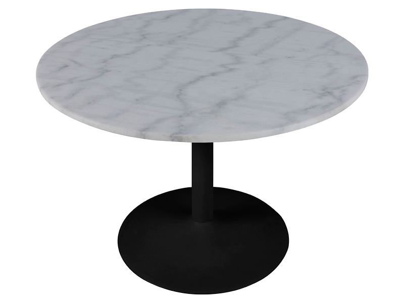 Stół okrągły Tarifa 110 cm marmur biały