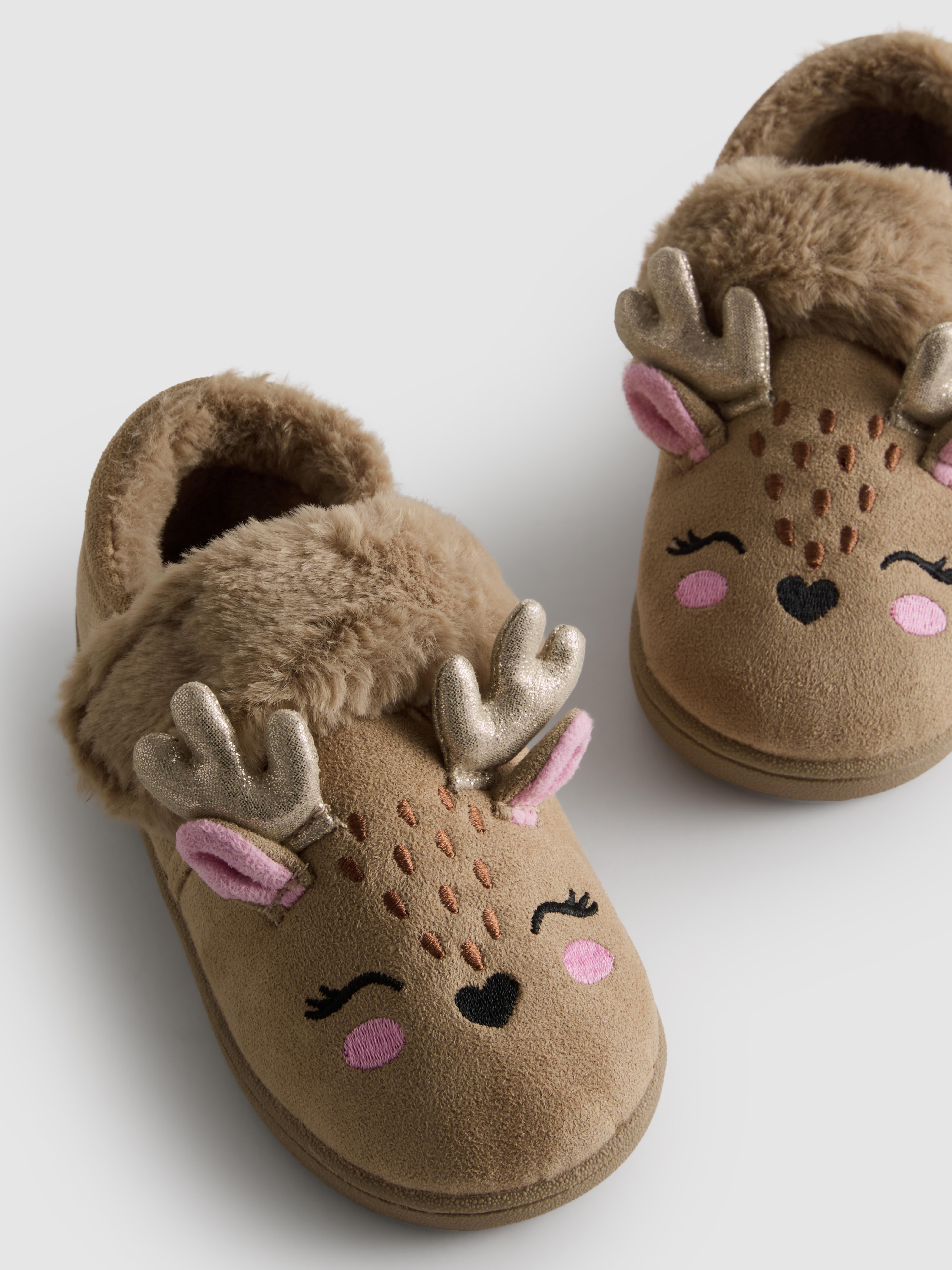 Christmas Reindeer Cupsole Slippers