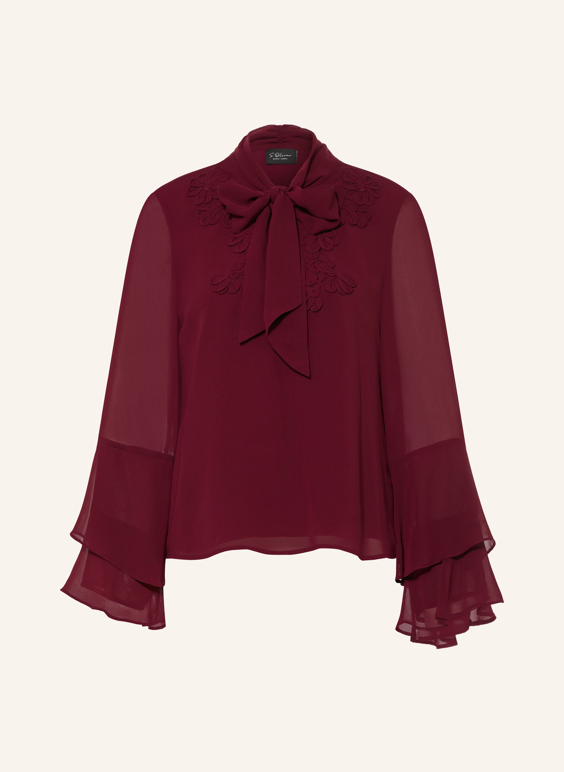 s.Oliver BLACK LABEL Schluppenbluse mit Volants