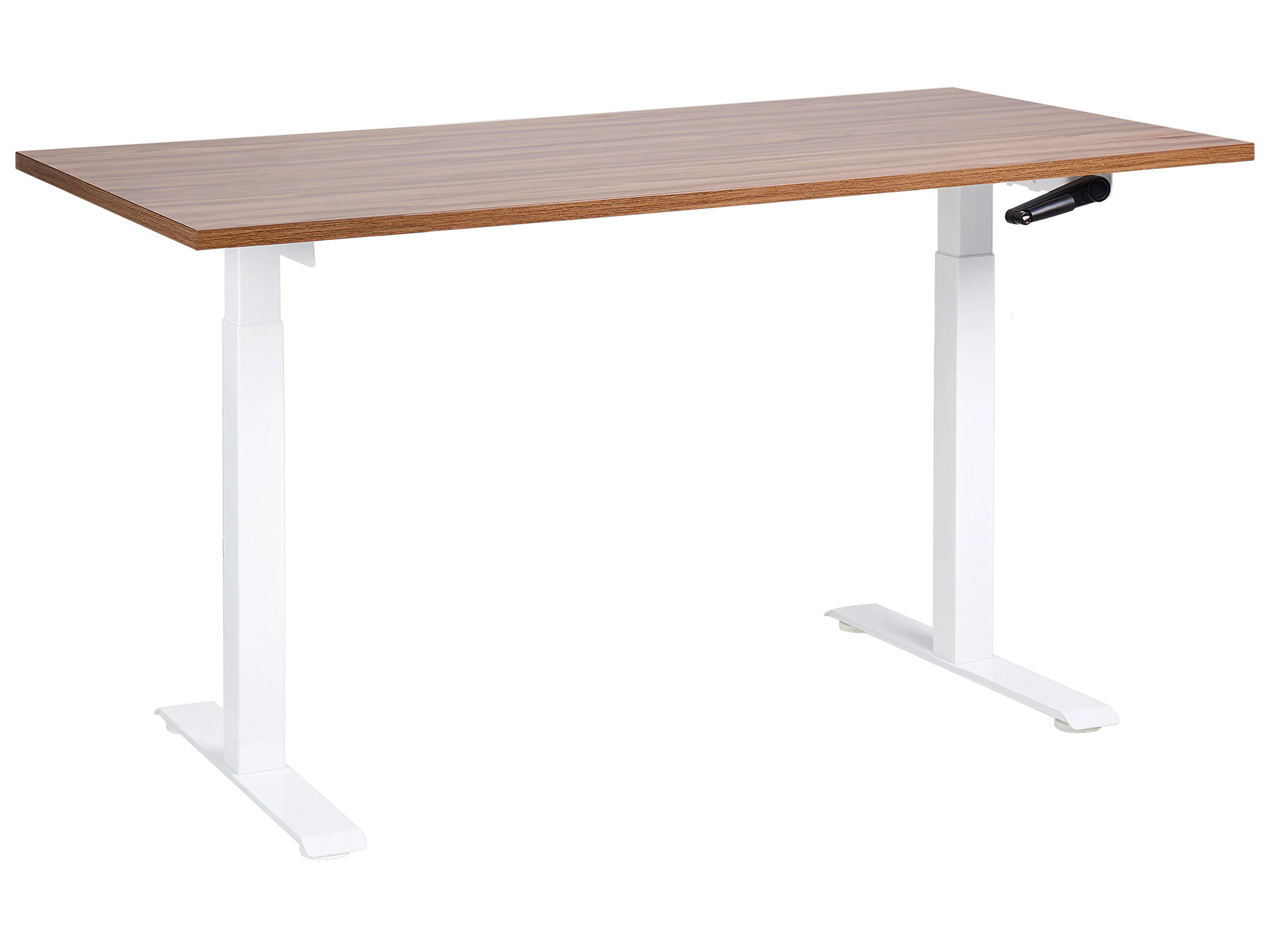 Manual Adjustable Standing Desk DESTINES Brown/ White 160 cm 72 cm