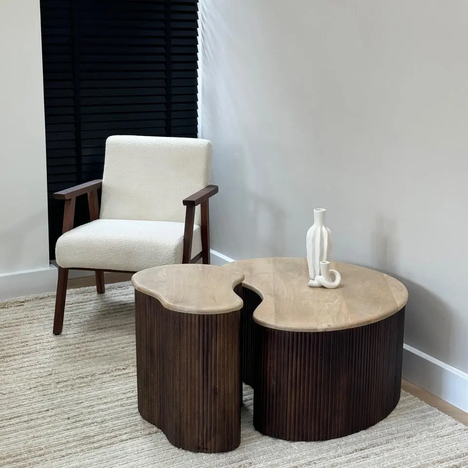 Lewis & Loft Salontafel Lena �?Maat S �?Mangohout �?Bruin