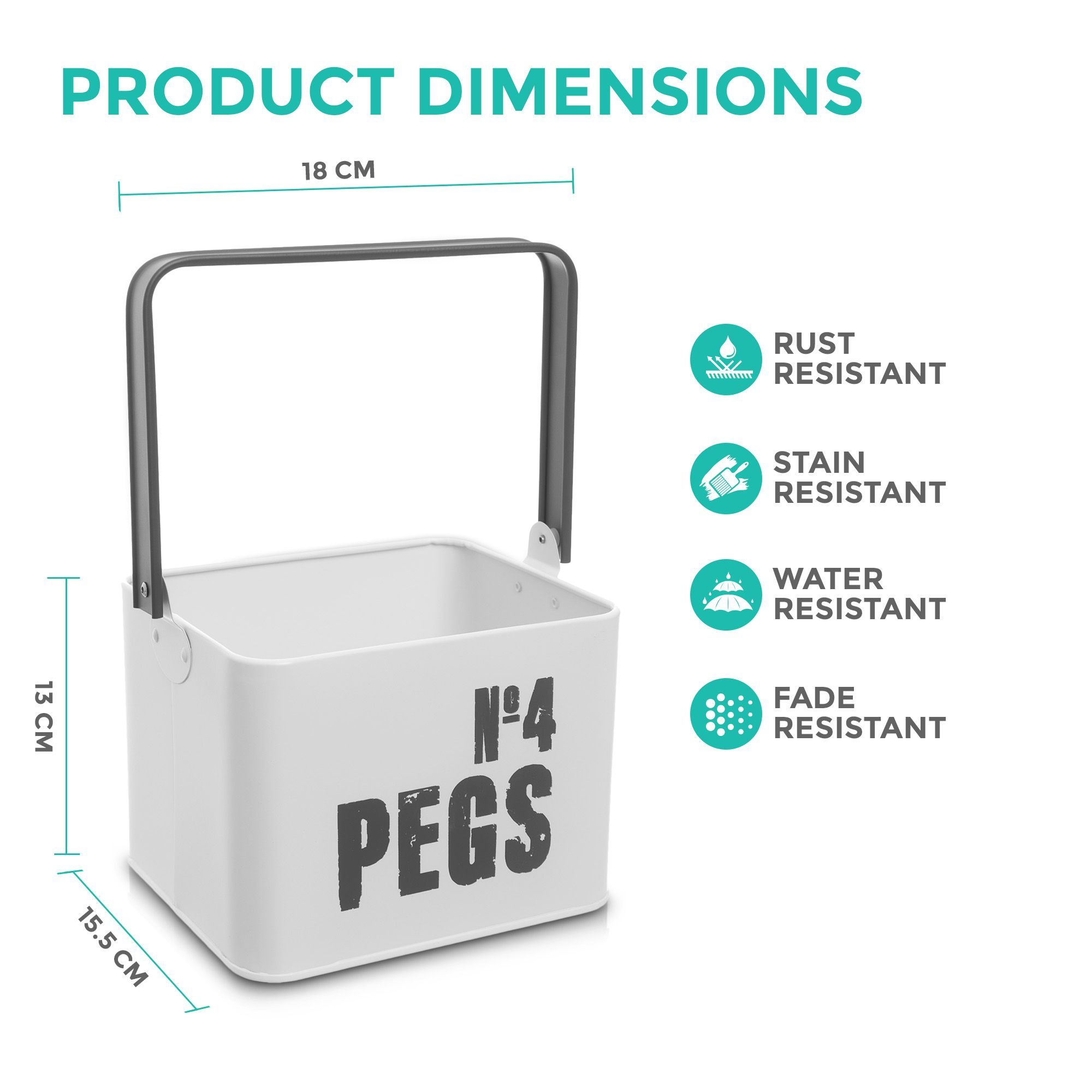 LIVIVO Laundry Peg Storage Container