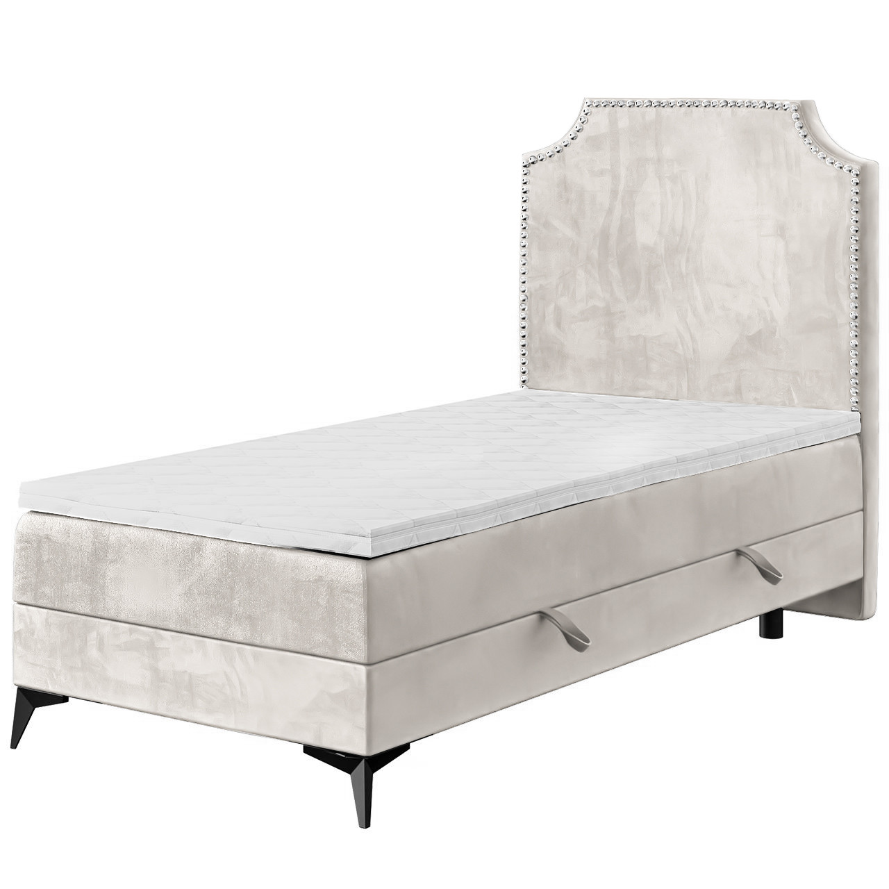 Łóżko kontynentalne LEO 90x200 prawy magic velvet 2250