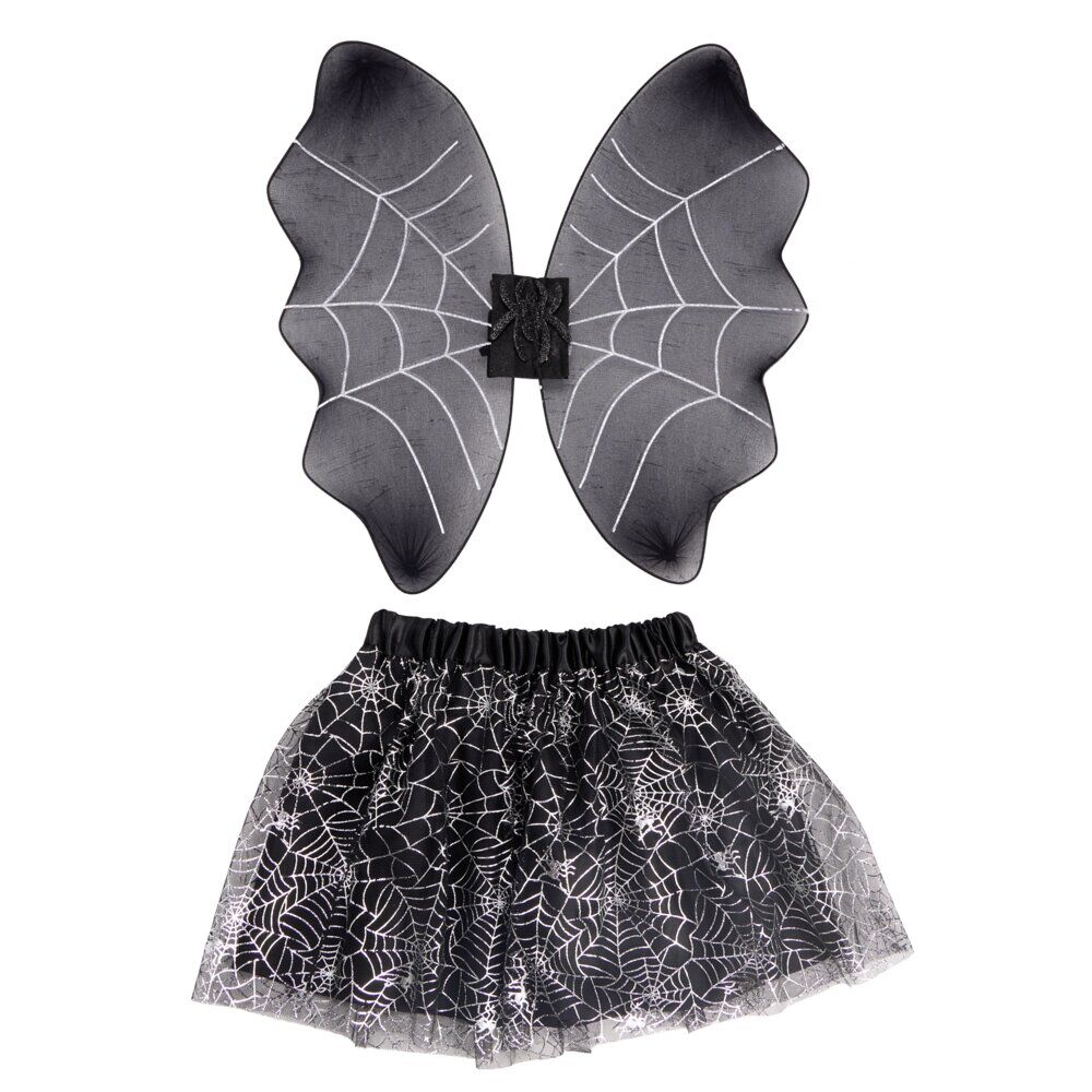 Déguisement enfant fille Halloween araignée 2 pièces noir taille unique
