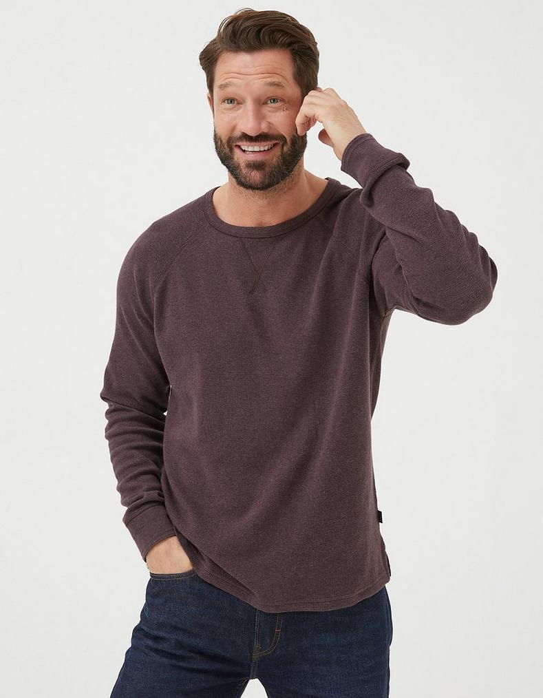 Long Sleeve Waffle Crew