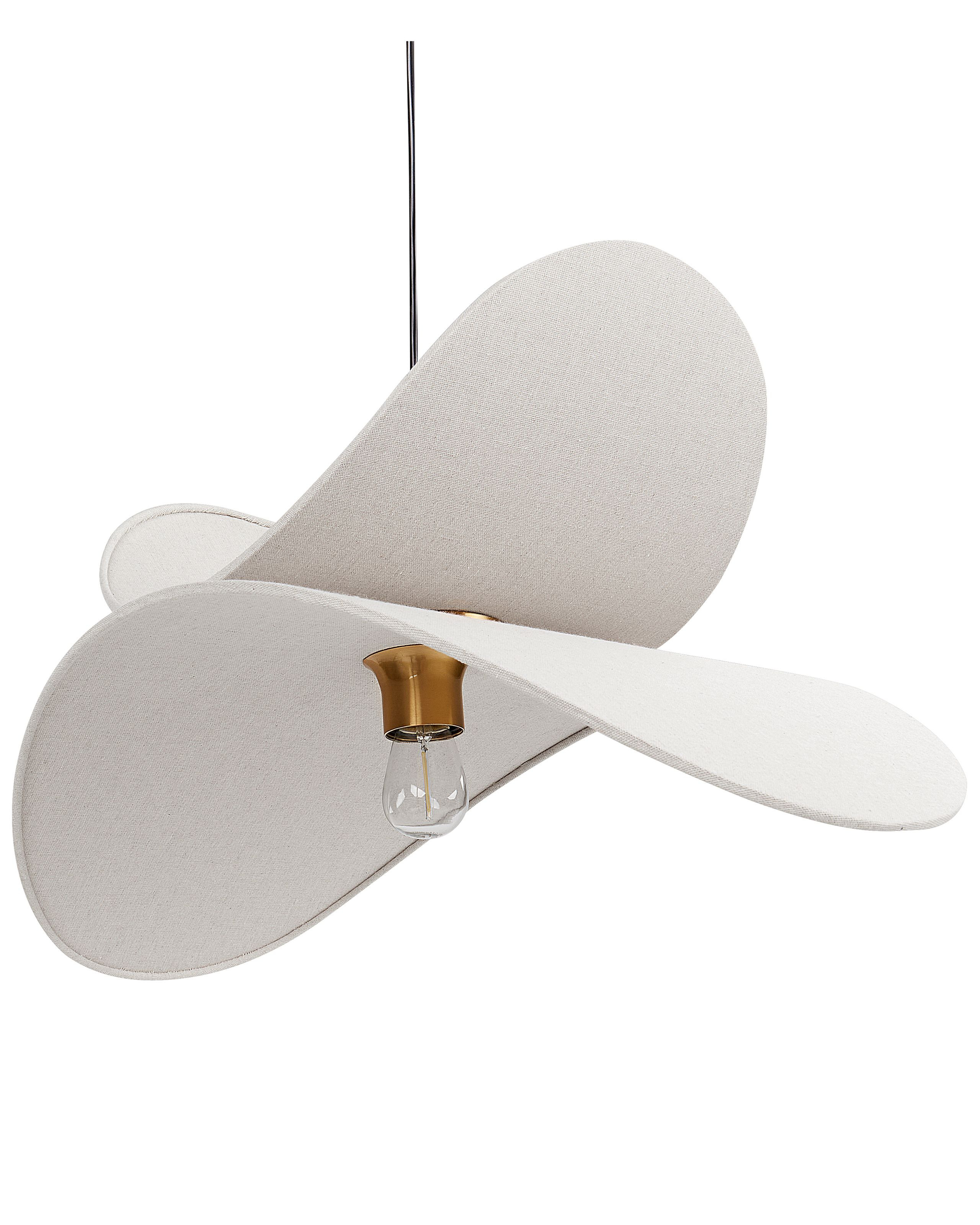 Lampa wisząca materiałowa lniana szara