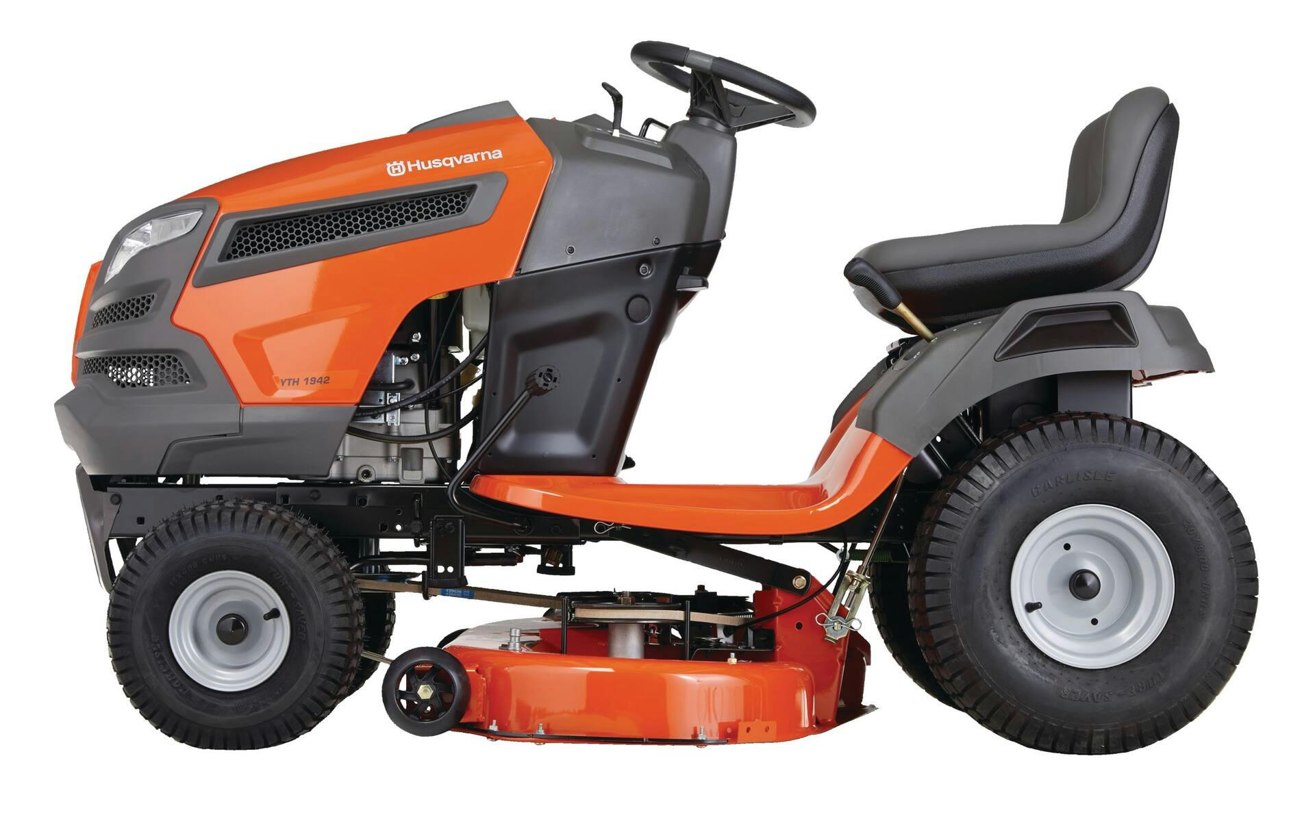Husqvarna 18.5 HP Hydrostatic Gas Engine Variable Speed Lawn Tractor, Reverse Mow, 42-in