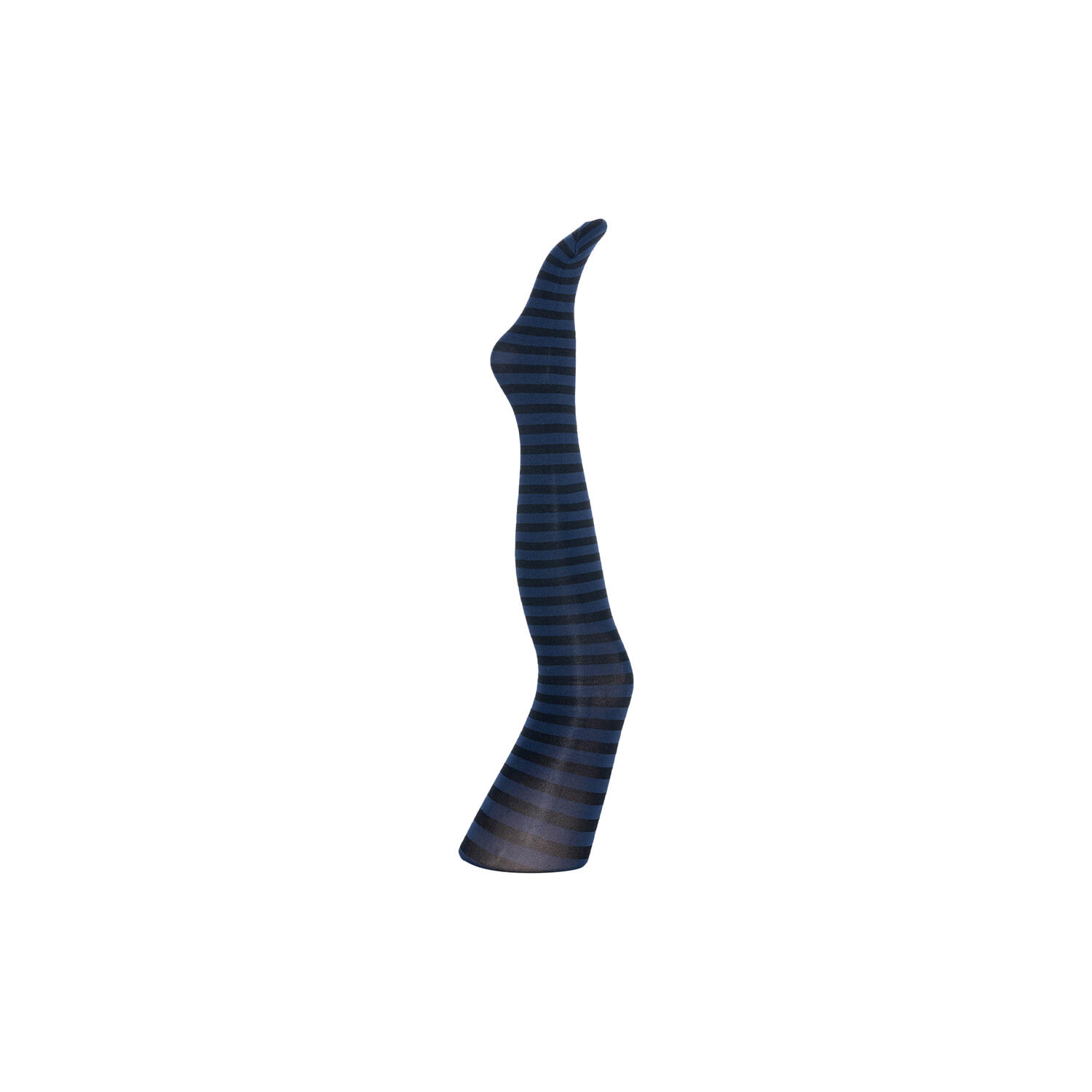 Frida stripe tights, navy w. black stripe