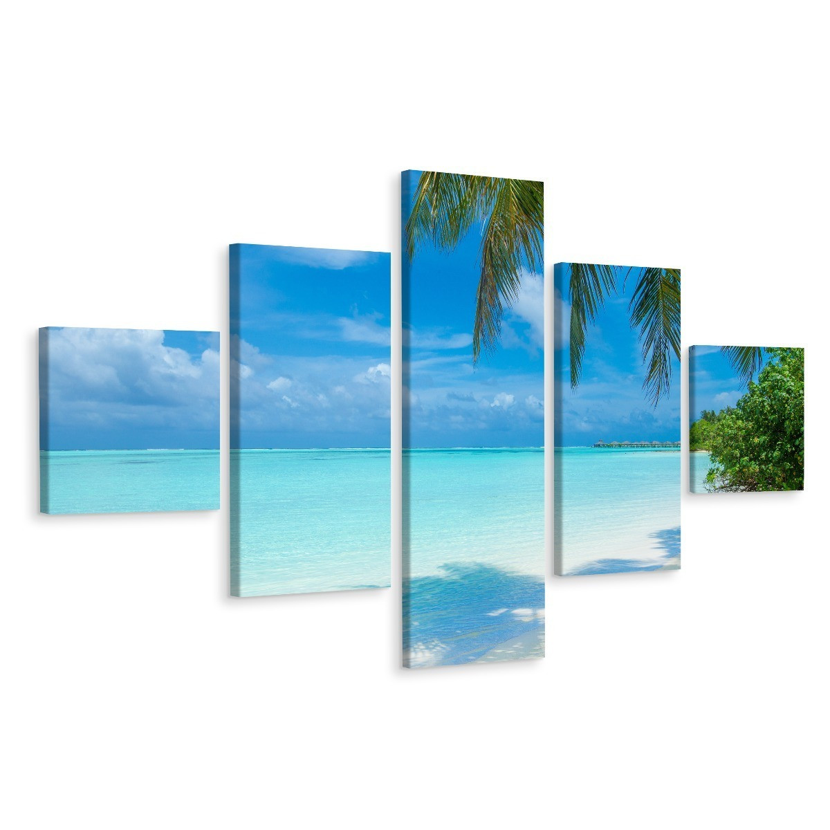 Obraz 5 Częściowy PLAŻA Ocean Krajobraz 3D 150x90cm