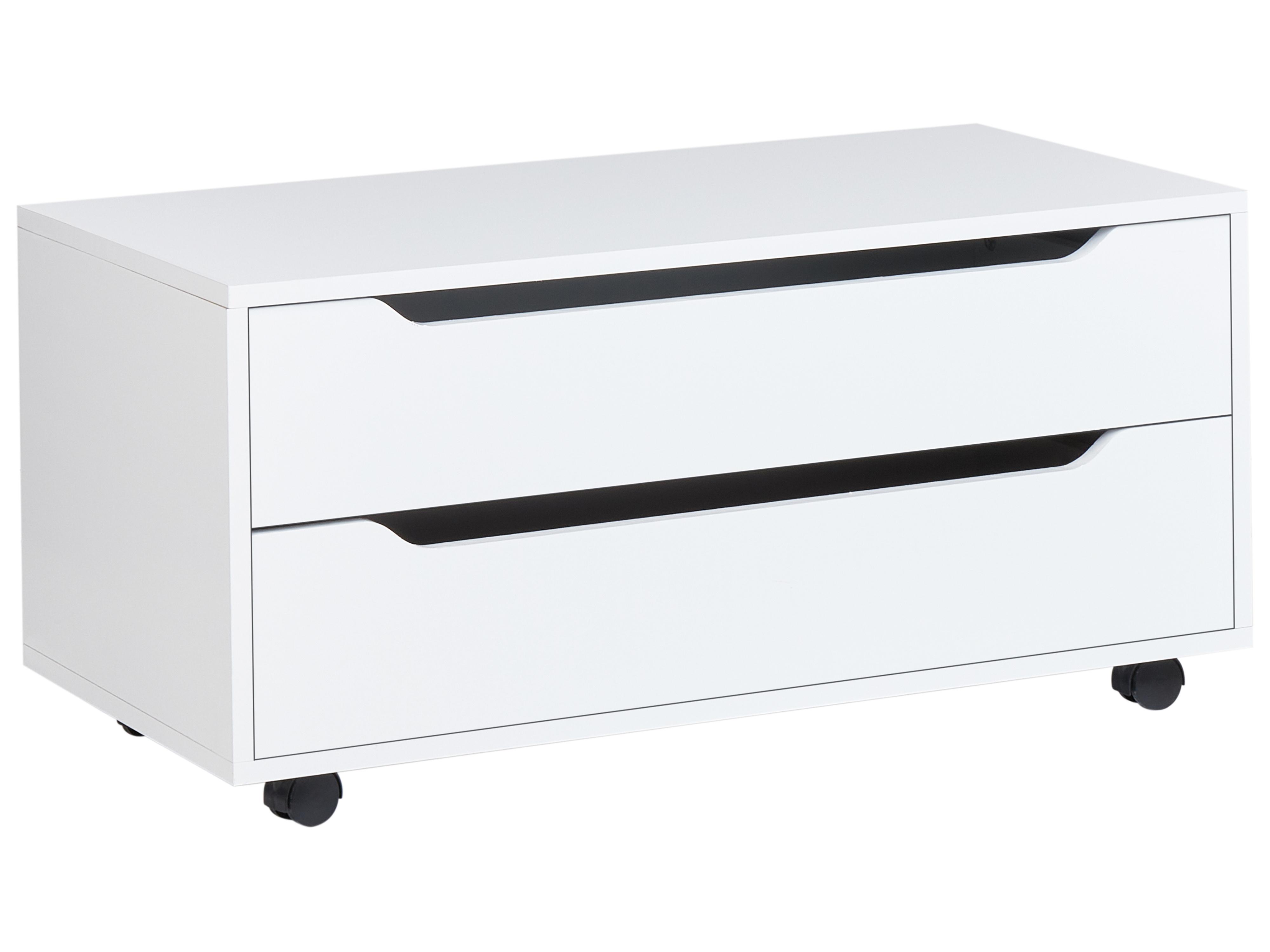 Bathroom Cabinet OSASCO with Wheels 80 cm White