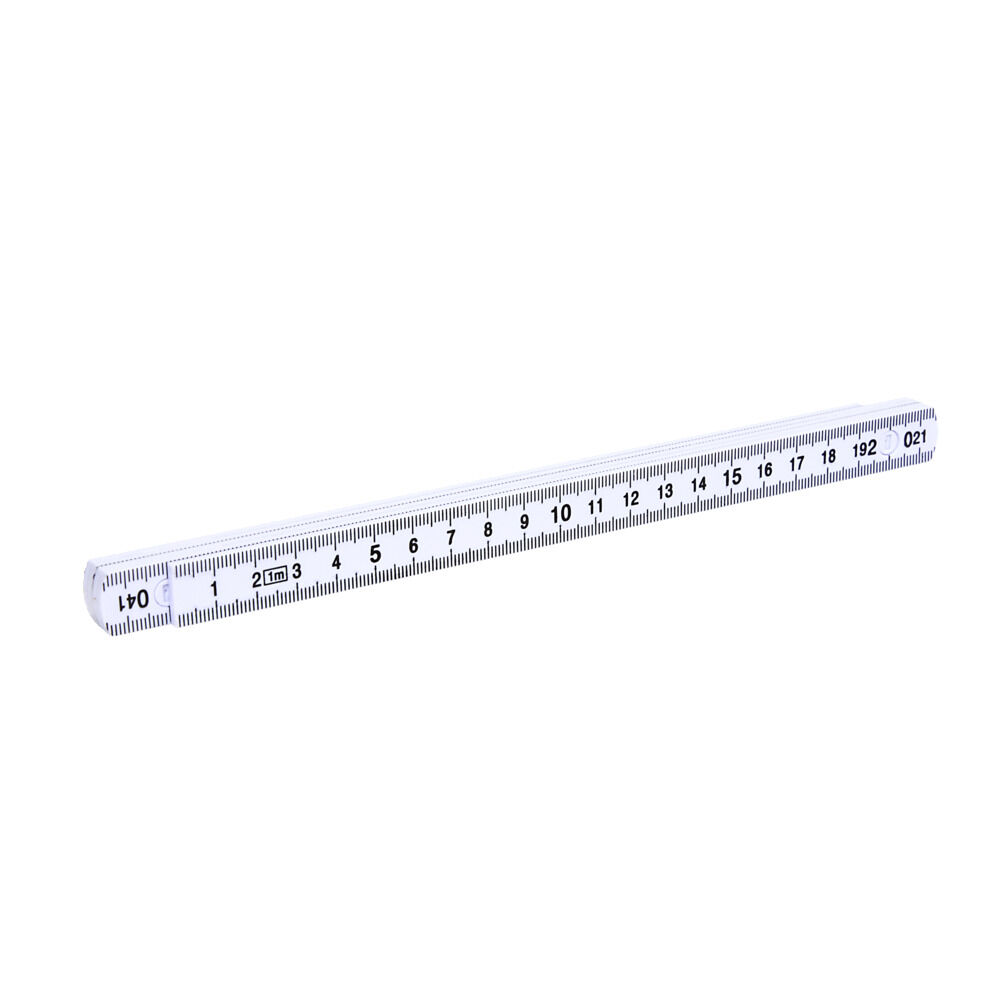 Mètre pliant 1m blanc
