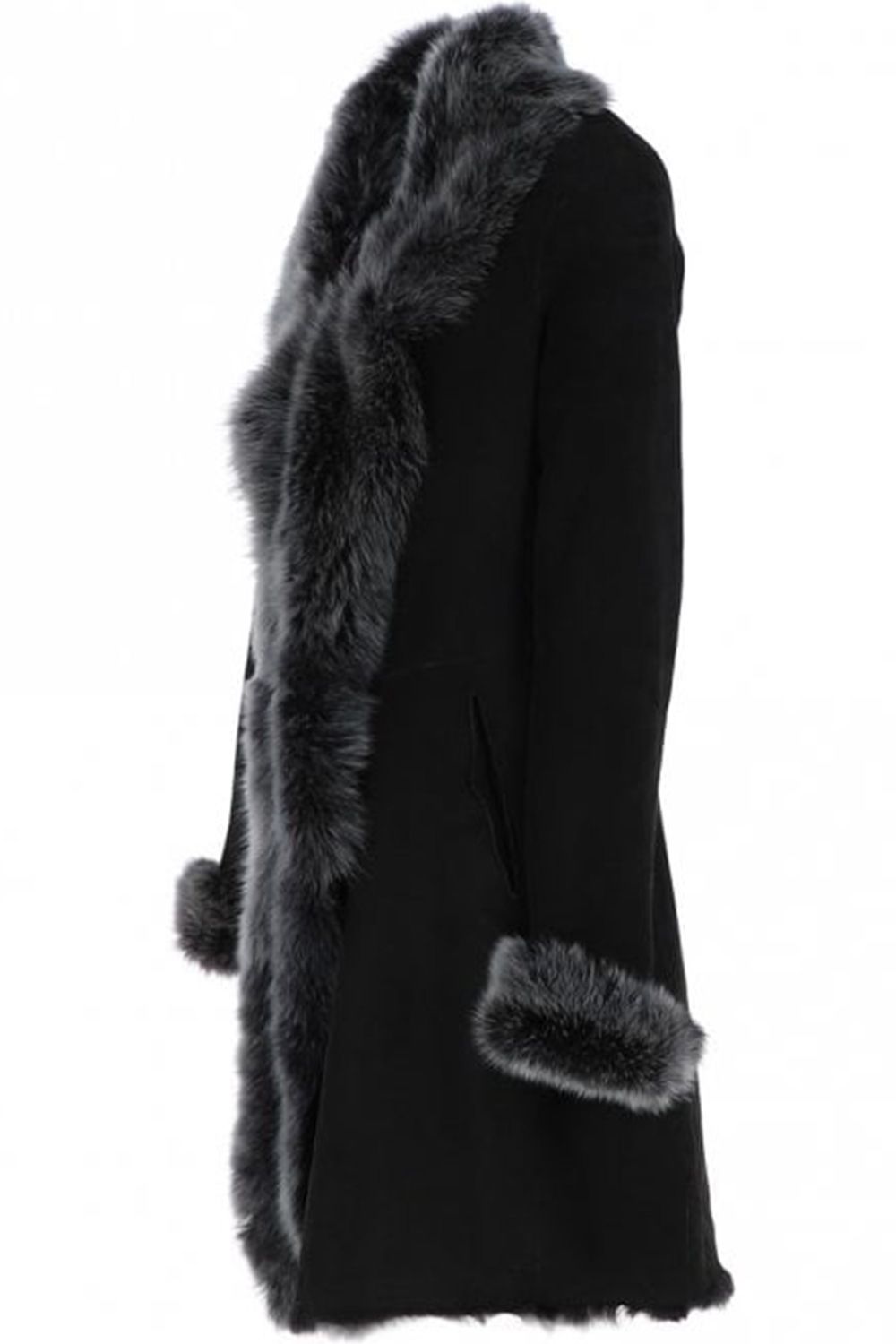 Ashwood Leather Three Quarter Length Toscana Suede Leather Coat