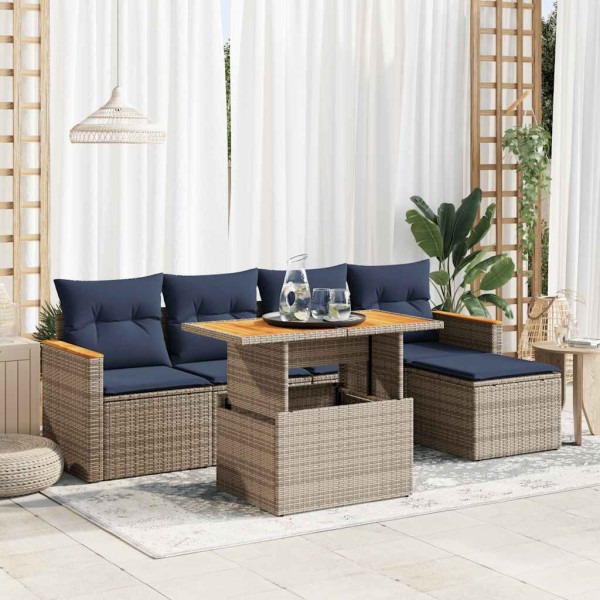 Zestaw Mebli Ogrodowych Stół Rattan Poduszki Do Ogrodu Na Taras Na Patio