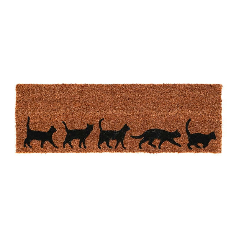 - Paillasson en fibres de coco evolution 75 x 25 cm chats