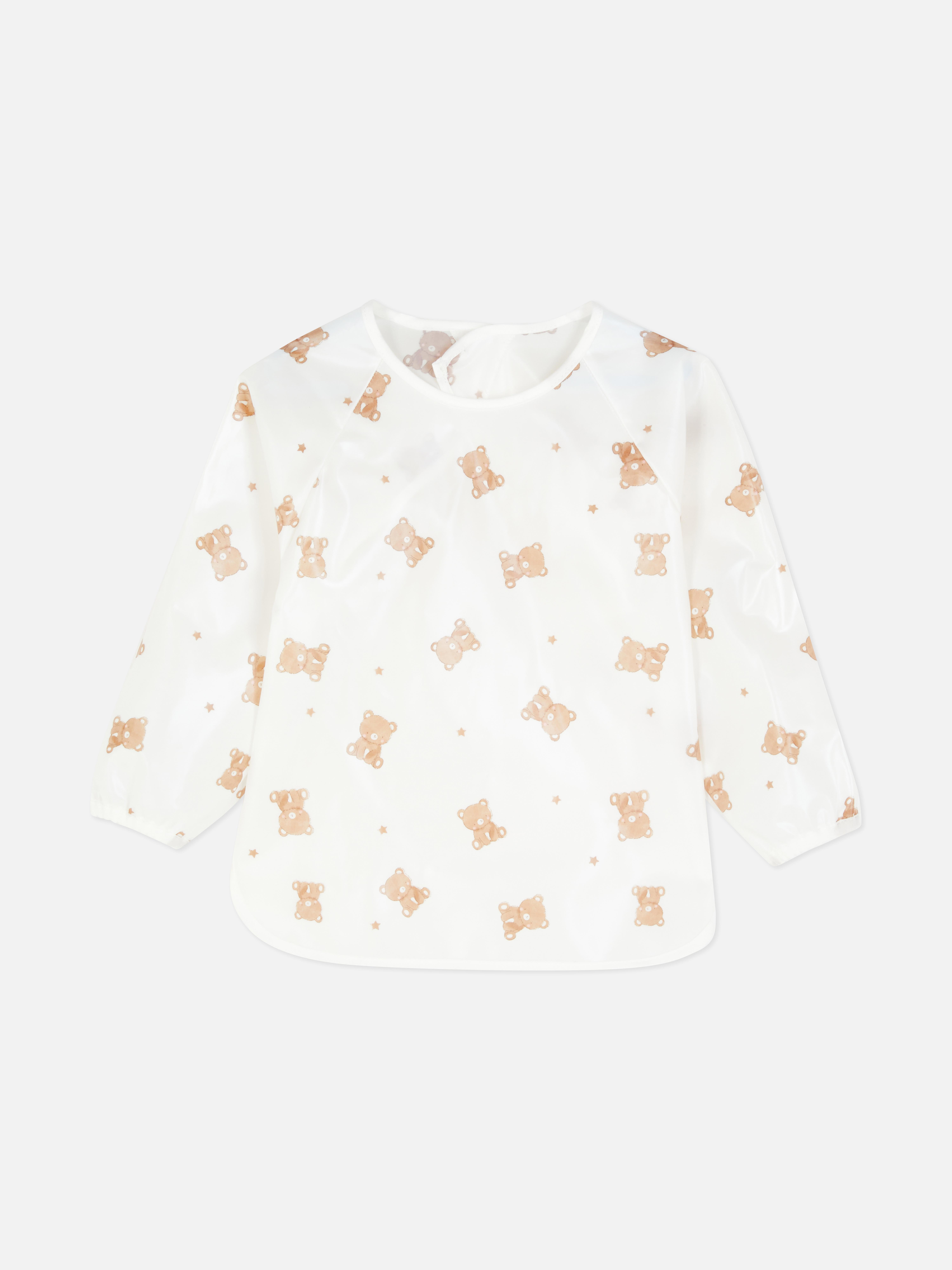 Bear Print Coverall Bib