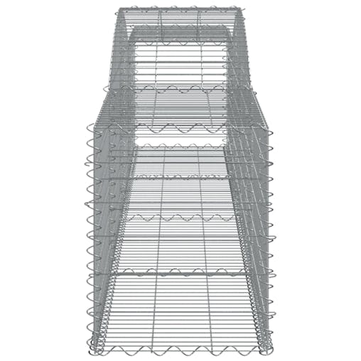 NNEVL Arched Gabion Baskets 3 pcs 400x50x60/80 cm Galvanised Iron