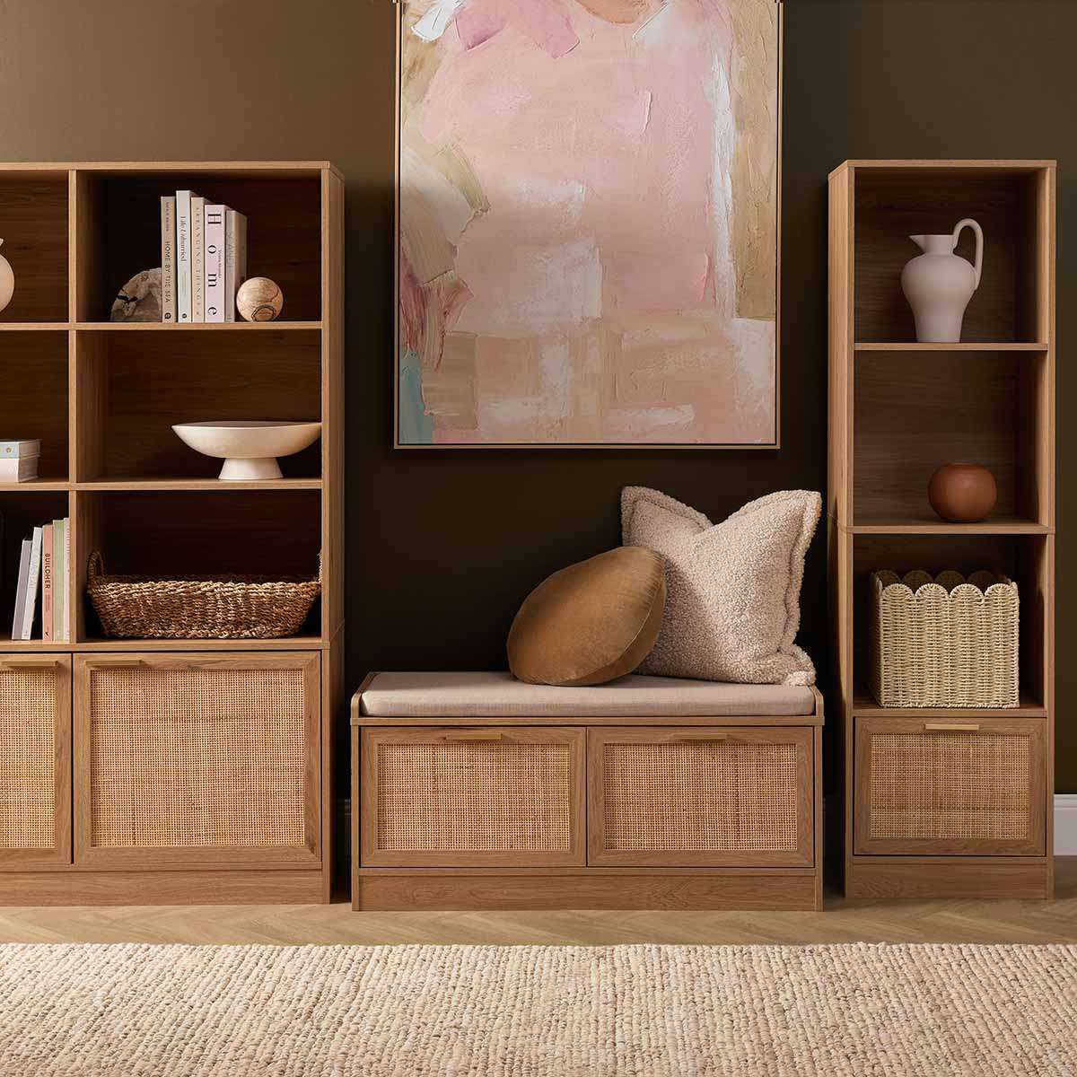 Noosa Rattan Storage Bench Seat - Natural