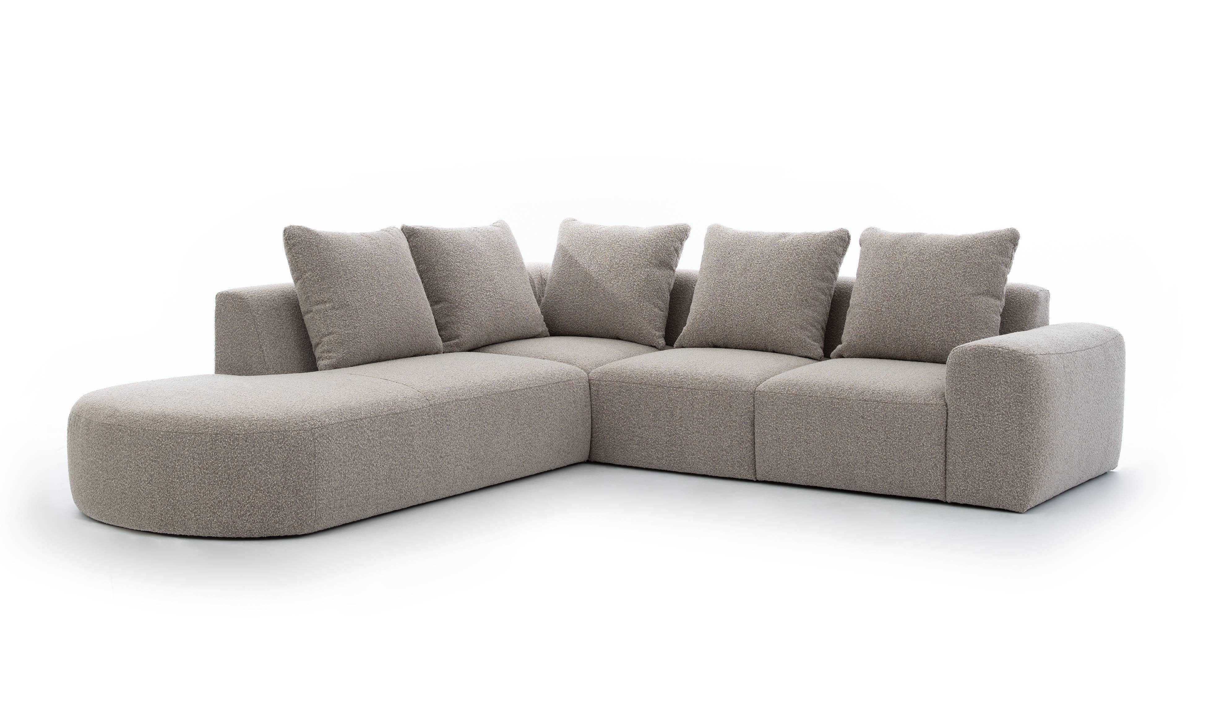Hoekbank Arrezzo Big links bouclé