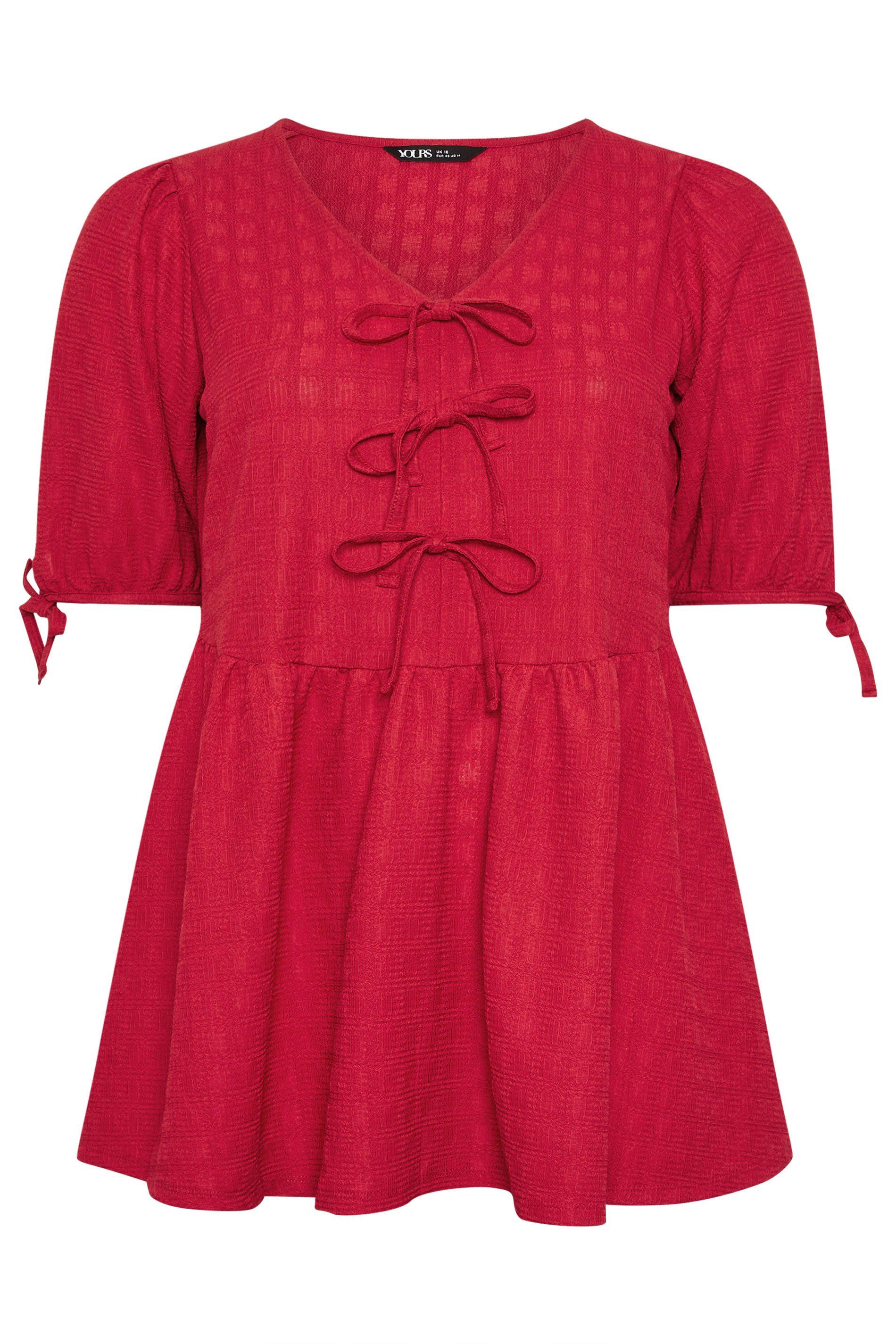 Yours Textured Bow Tie Front Top