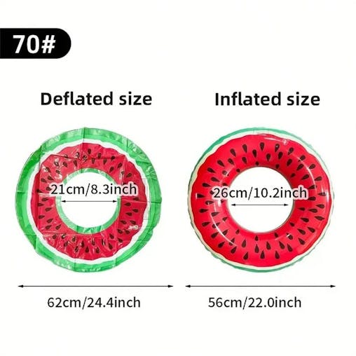 NNEOBA Watermelon Swimming Ring Inflatable Pool Float
