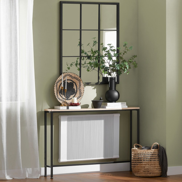 SoBuy Konsola do przedpokoju Jasny dąb 120x20x80cm Nowoczesny FSB19-XL-Z