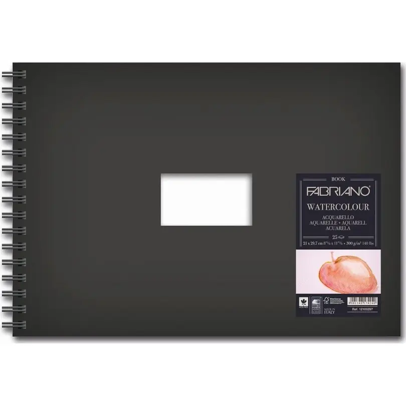 Schreibblock 25er-Set Aquarellblock Spiralbuch A4