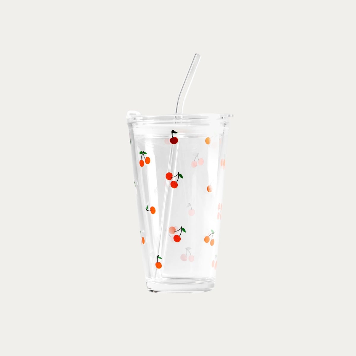 Szklanka EMBO SUMMER ze słomką w wiśnie 0,4 l
