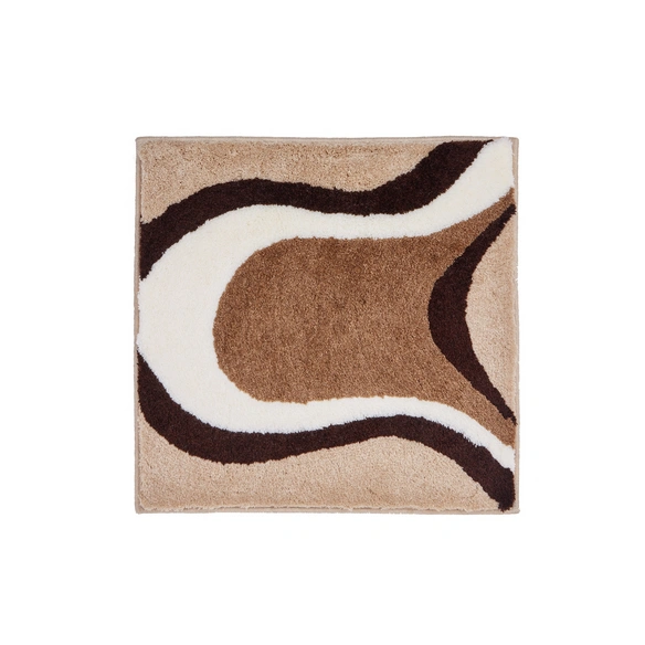 Badematte »Colani 11«, BxL: 60 x 60 cm, beige, aus 100% Polyacryl