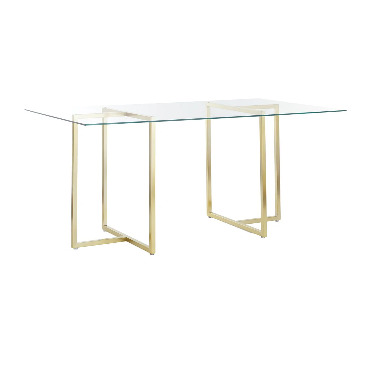 Legend 36x66-Inch Rectangular Dining Table with Steel Base in Gold
