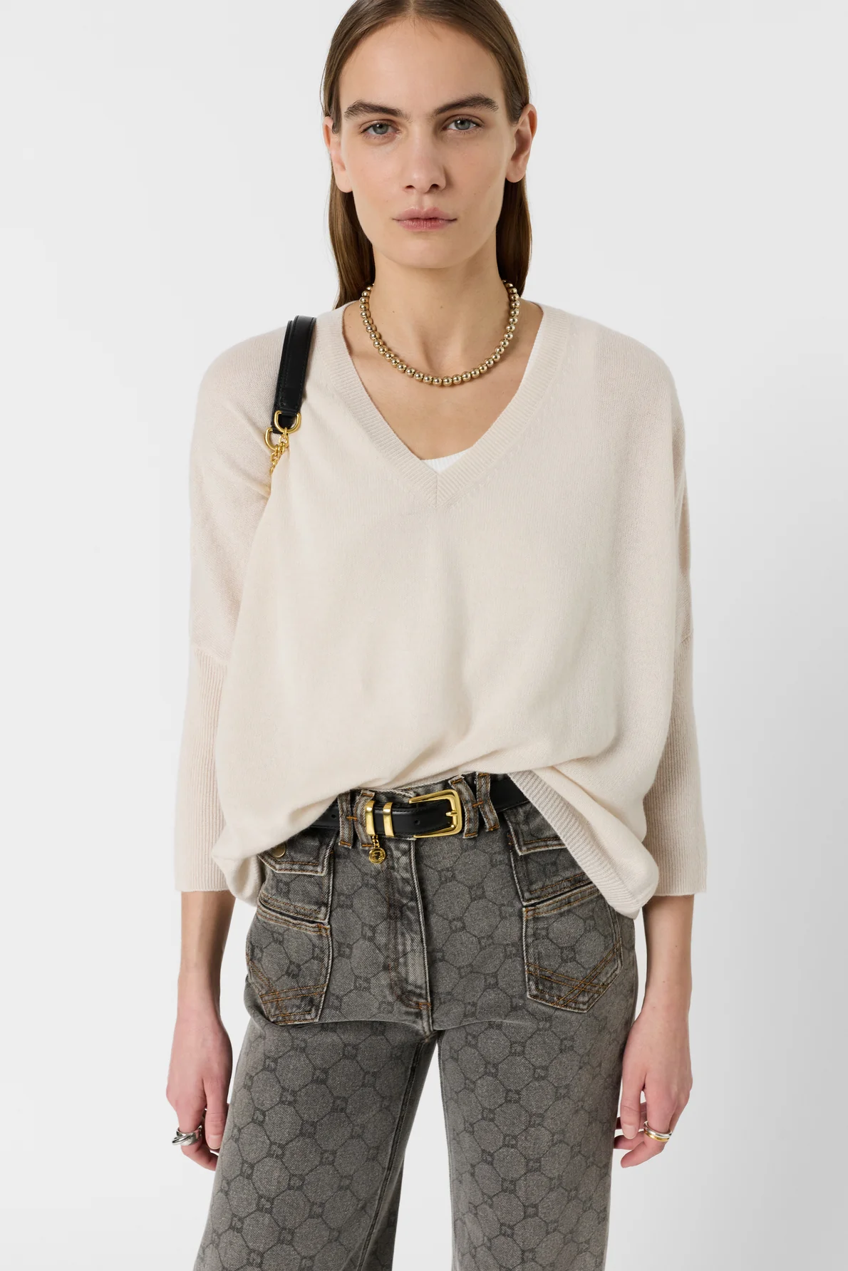 Pull V oversize en cachemire - Gilet ESMEE