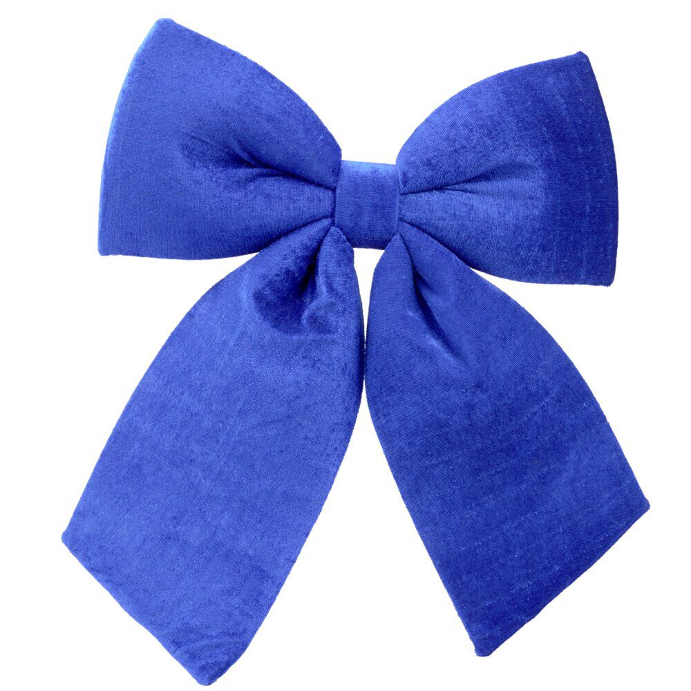 Noeud décoratif XL velours bleu 40x40cm