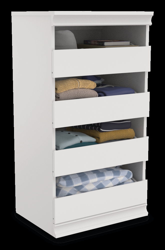 ClosetMaid Modular Stackable 4-Drawer Storage Unit, White