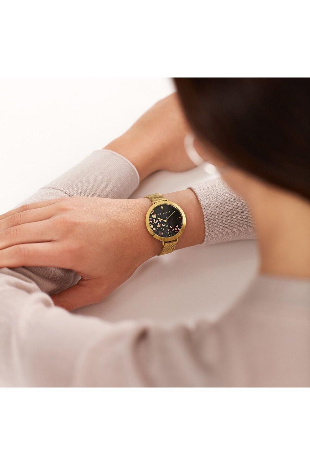 Ted Baker Ammy Hearts Stainless Steel Fashion Analogue Watch - Bkpamf109Uo