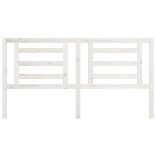 NNEVL Bed Headboard White 186x4x100 cm Solid Wood Pine