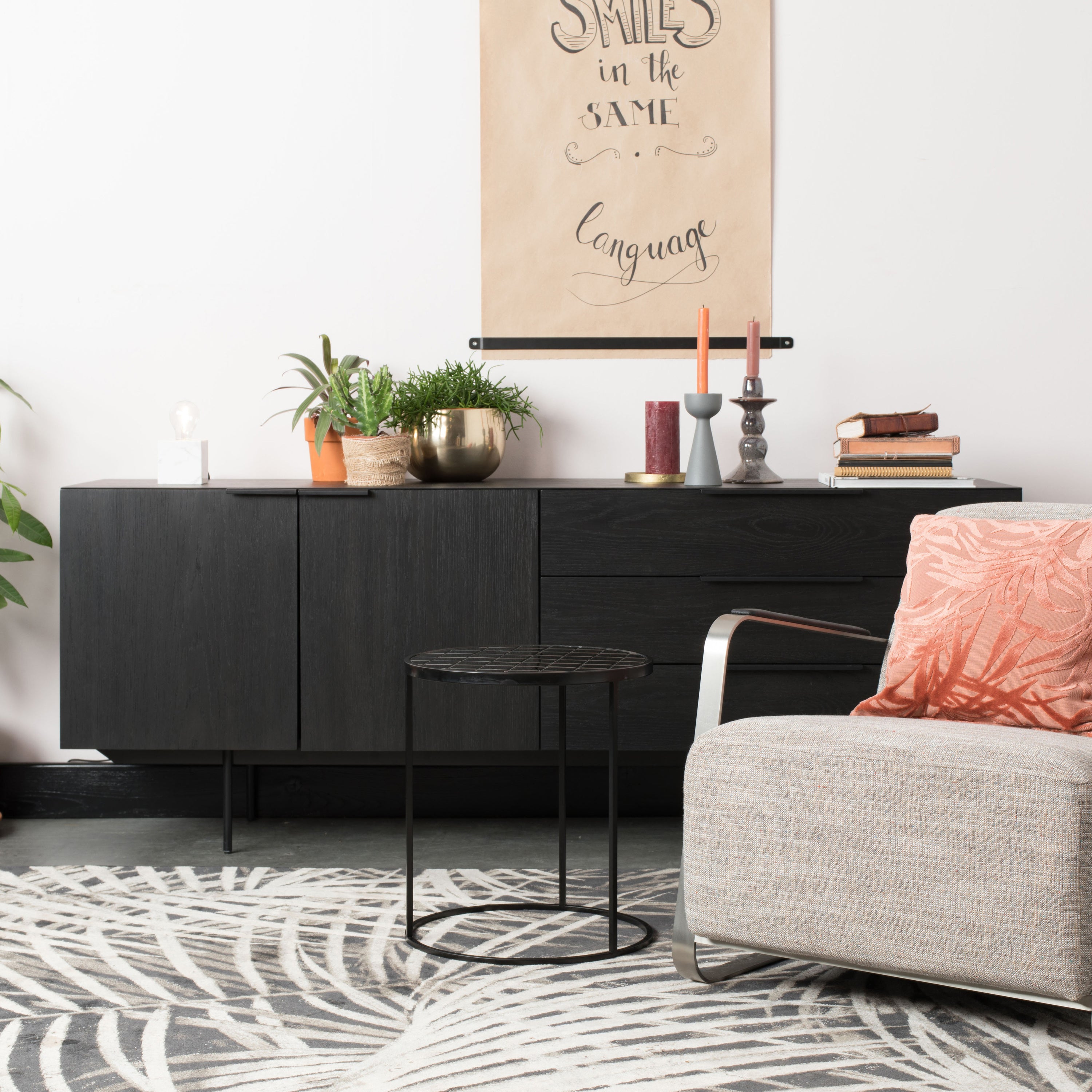 Zuiver Travis Dressoir - Zwart Eiken