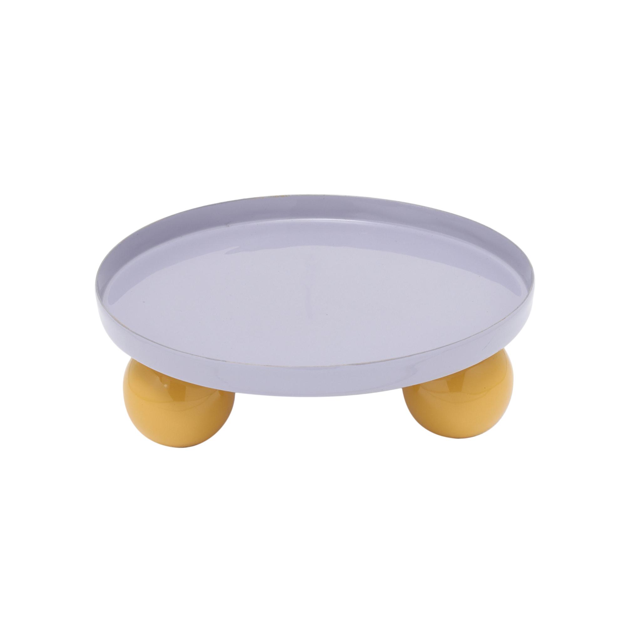 Present Time dienblad Double Funky Round - paars - Ø20cm