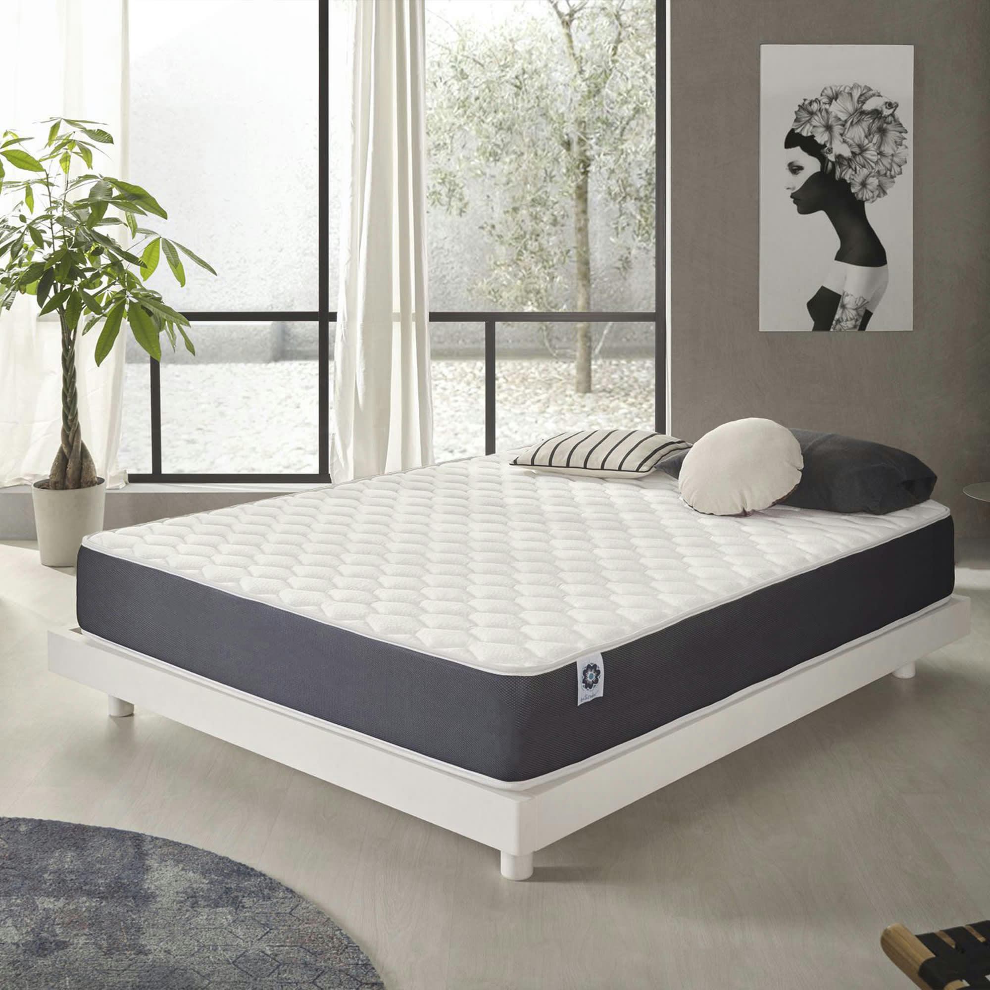 ERGOLATEX SP 30 - Matelas 160x200 cm - Ressorts Ensachés, Très épais 30 cm