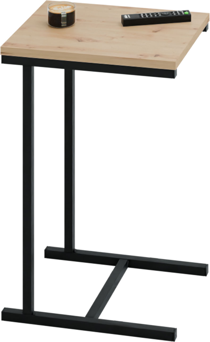 Stolik pomocniczy boczny kawowy przystawny pod laptopa metalowy czarny loft