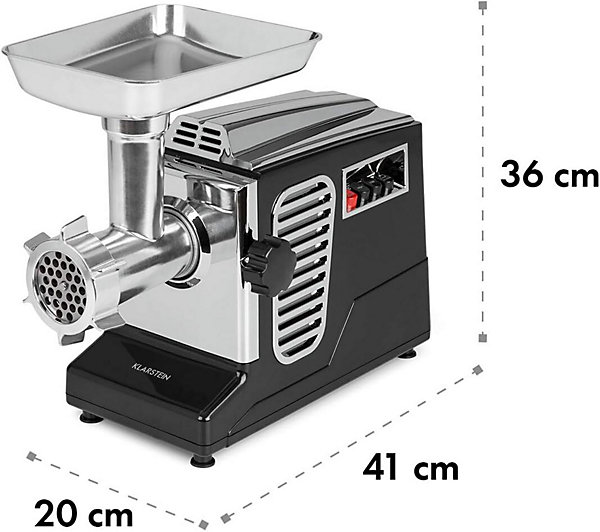 Hachoir à viande électrique, 700 watts, 2 vitesses, Marche arrière, Couteau en inox
