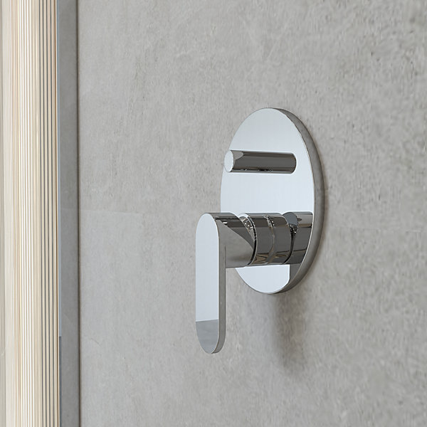 Ensemble Externe Encastrable Pour Douche Universelle 2 Voies, Plaque   Levier   Déviateur Amalfi