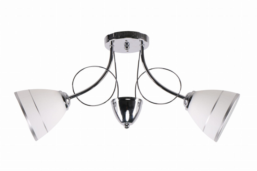 Lampa sufitowa chromowana biała ELOTTE 2xE27x40W Candellux