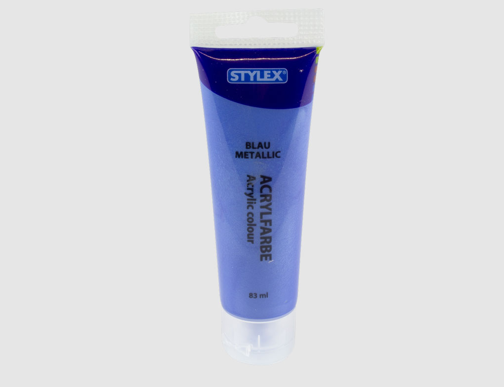 Acrylfarbe blau metallic