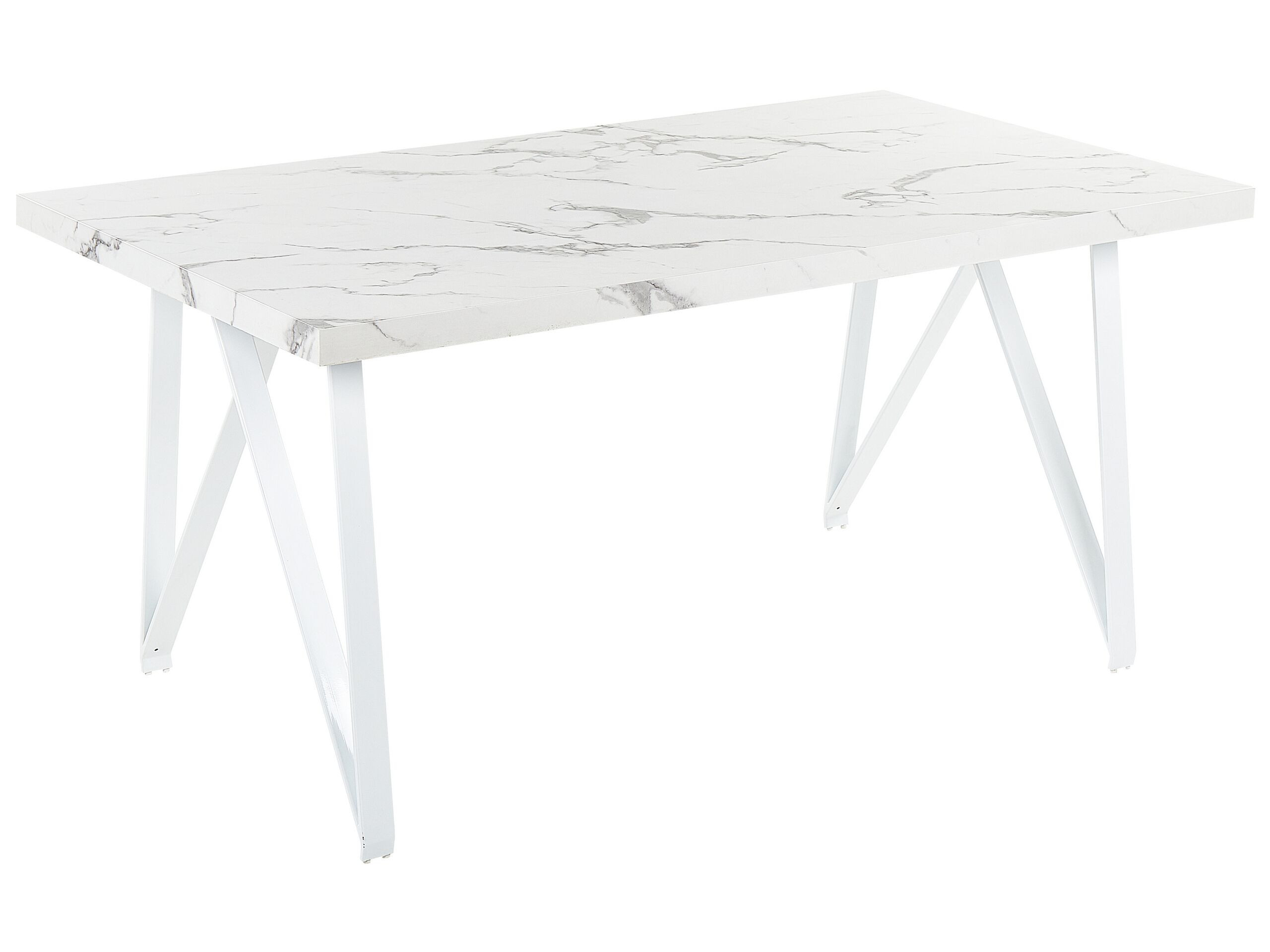 Stół do jadalni 160 x 90 cm efekt marmuru