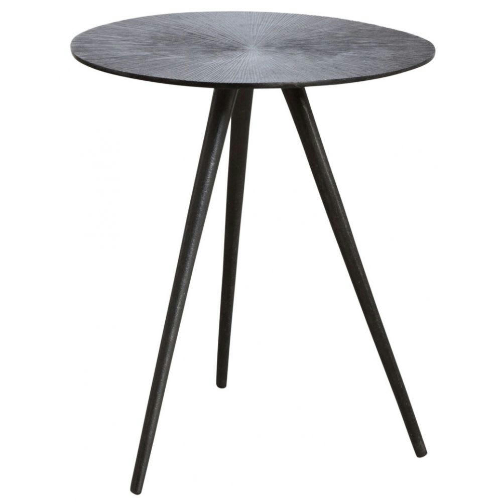 - Table ronde métal zinc antique diamètre 40cm