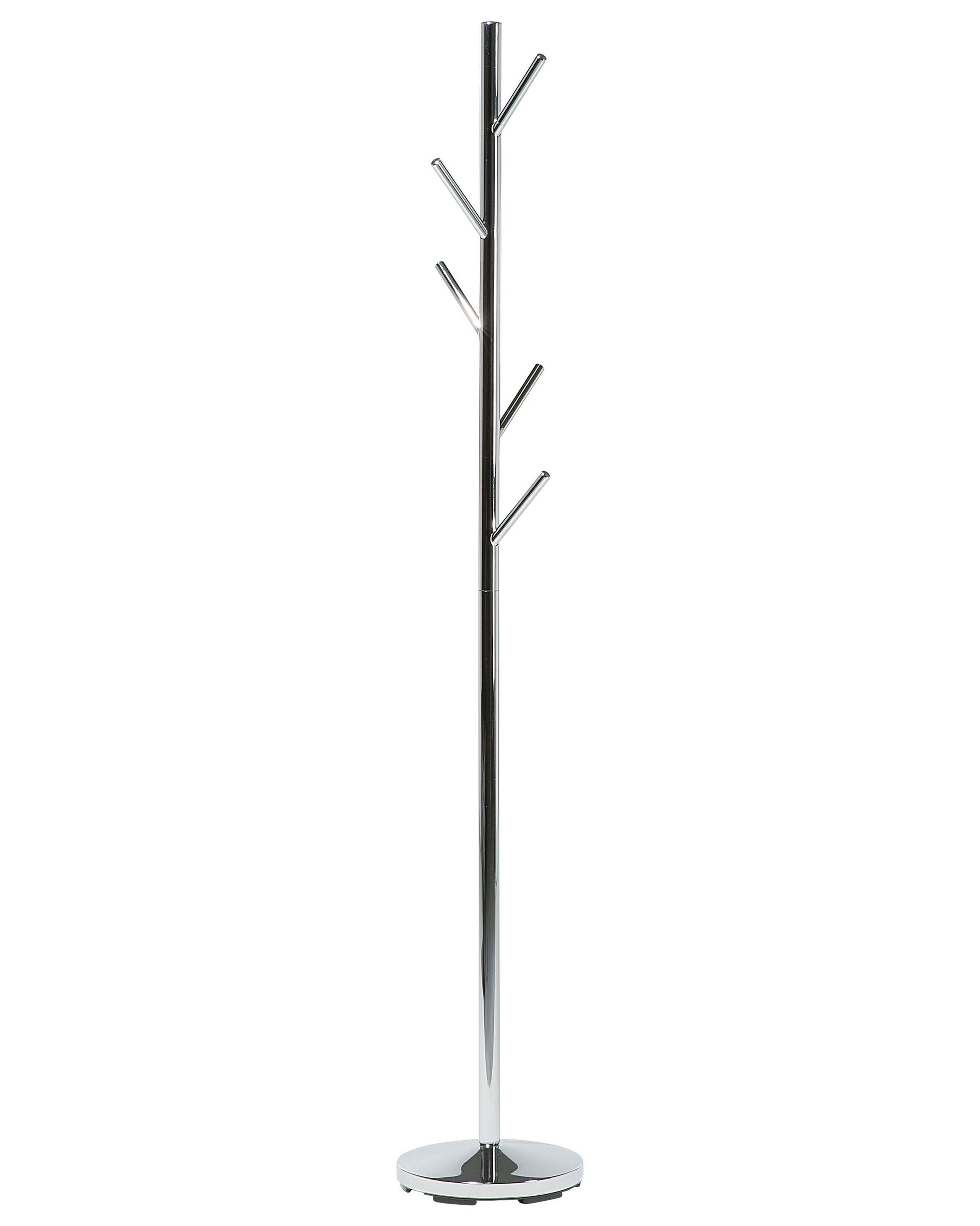 Wieszak stojący srebrny metalowy 170 cm