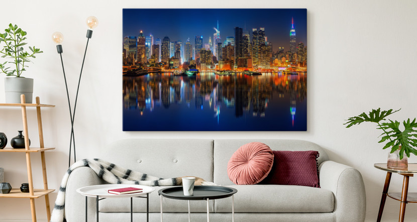 Obraz Panorama Manhattanu Nocą 30x20cm