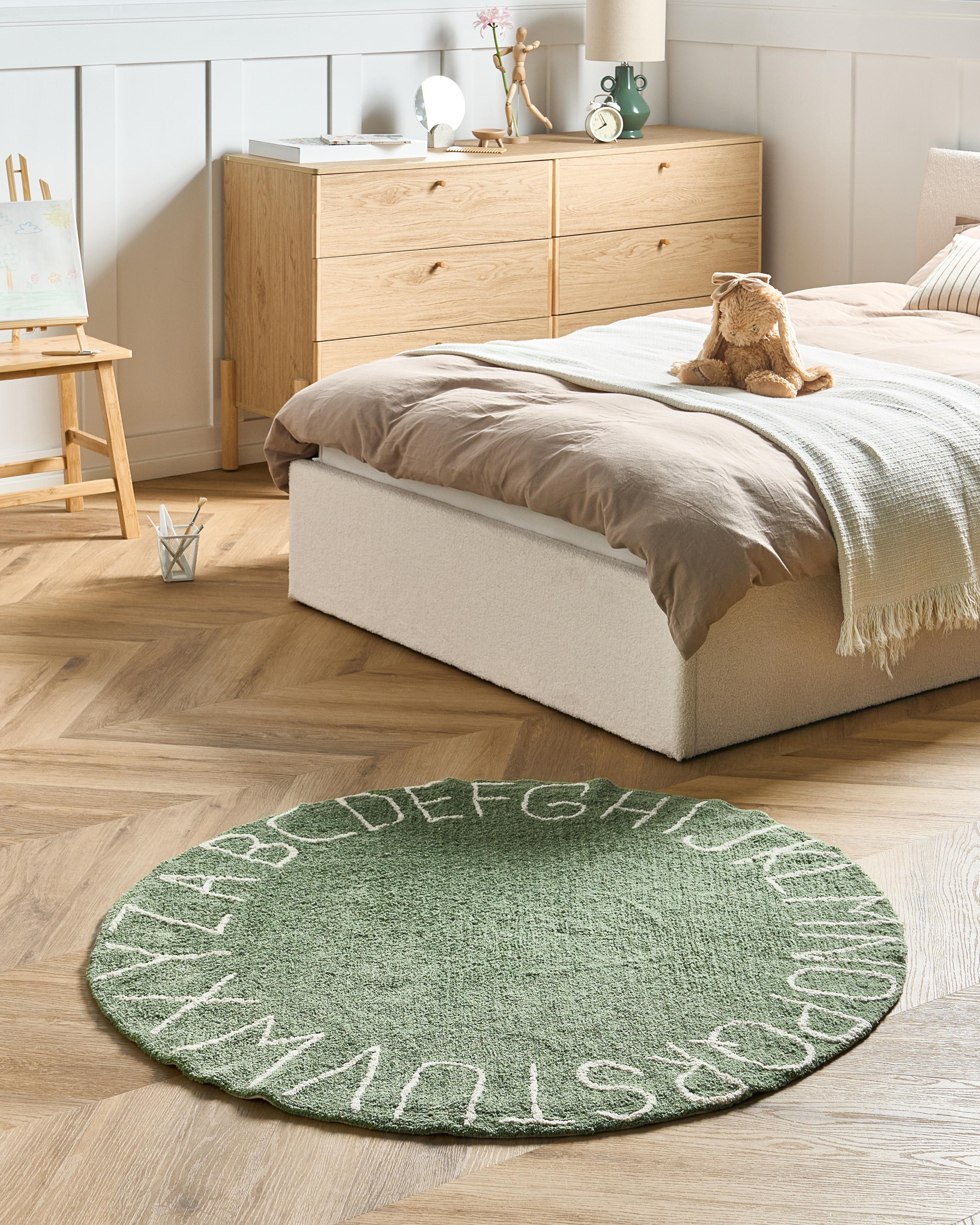 Kids Rug VURGUN Green ? 120 cm Cotton